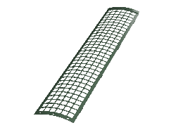 ТН ПВХ 125/82 мм, защитная решетка водосточного желоба 0,6 м, зеленый, шт.
